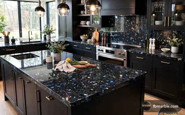 Volga Blue Granite slab from FB Marble Lahore, suited to granite mountain landscape