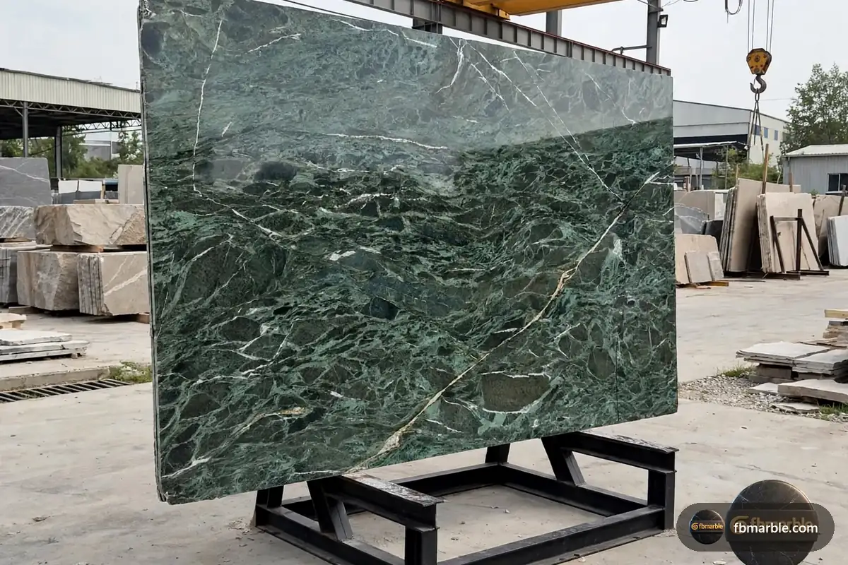 Verde Fantastico Granite slab from FB Marble Lahore, suited to pine with uba tuba granite
