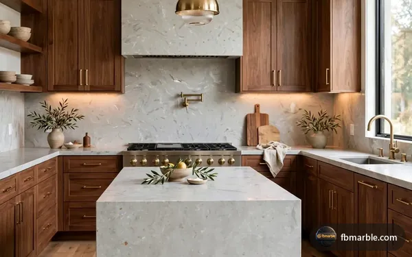 Carlos Grey Quartz slab from FB Marble Lahore, suited to marble-look quartz kitchen