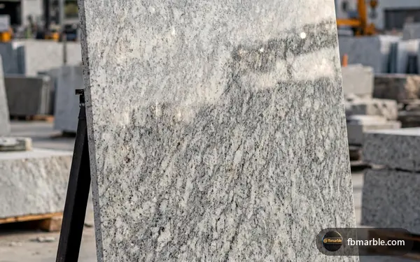 White Juparana Granite slab from FB Marble Lahore, suited to veined granite island