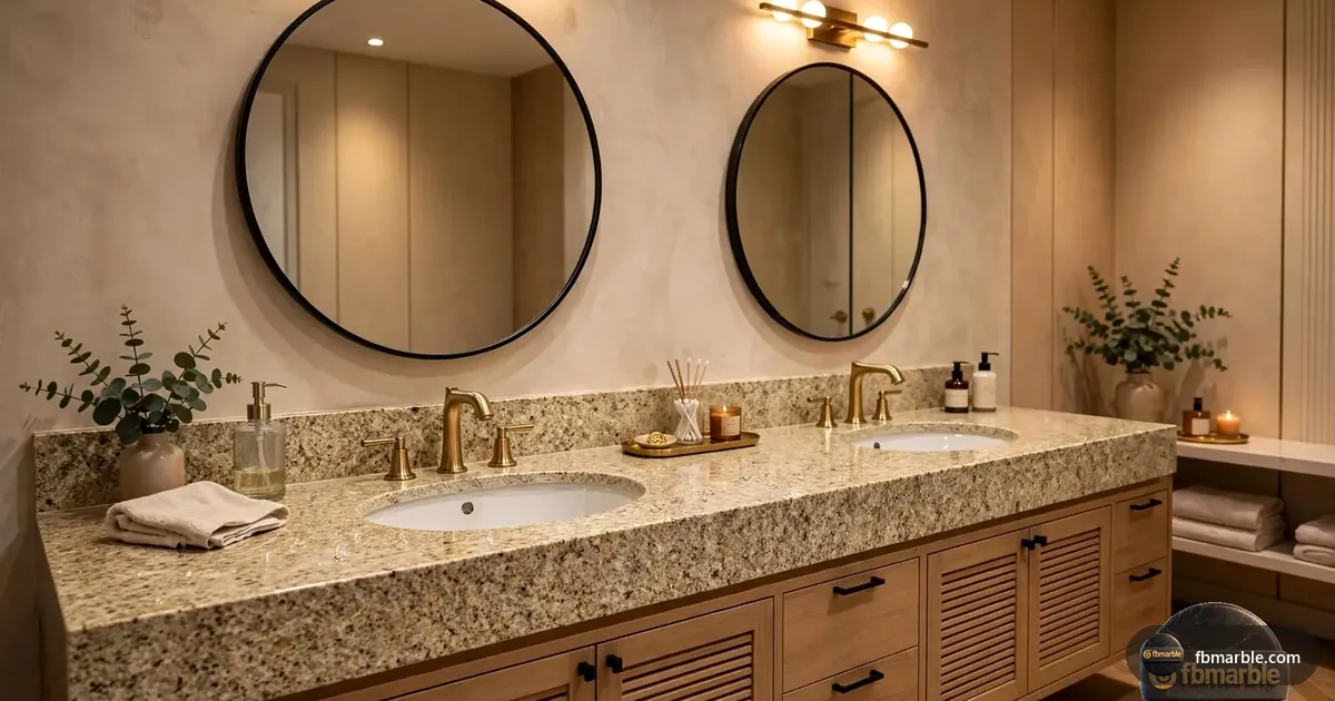 Indus Gold Granite slab from FB Marble Lahore, suited to white veined granite island
