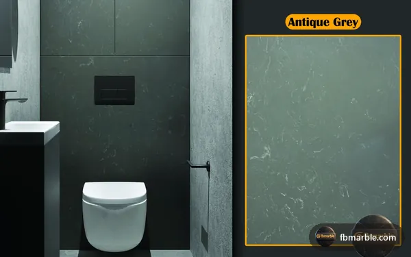 Antique Grey Quartz slab from FB Marble Lahore, suited to branded quartz kitchen vs granite kitchen