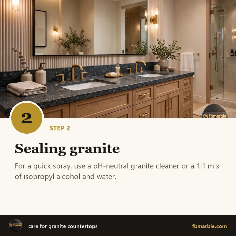 Step 2: Sealing granite – care for granite countertops