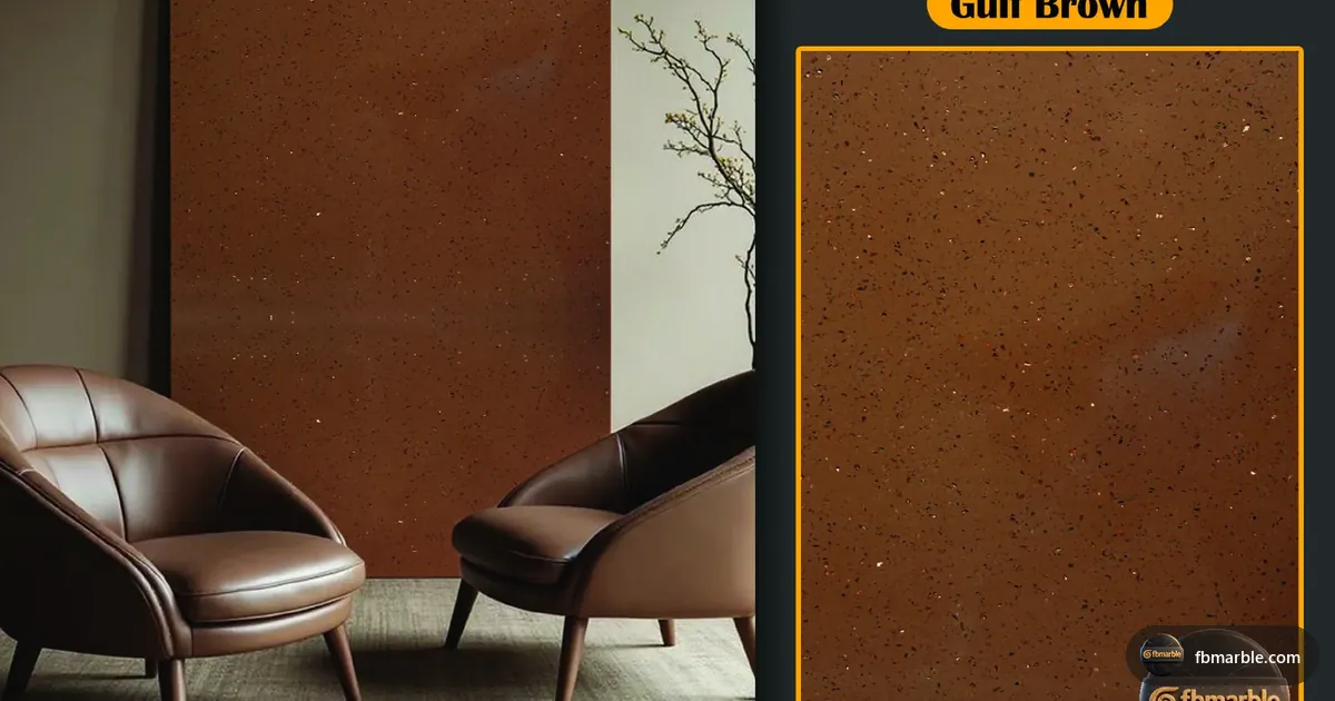 Gulf Brown Quartz slab from FB Marble Lahore, suited to selection of kitchen sinks