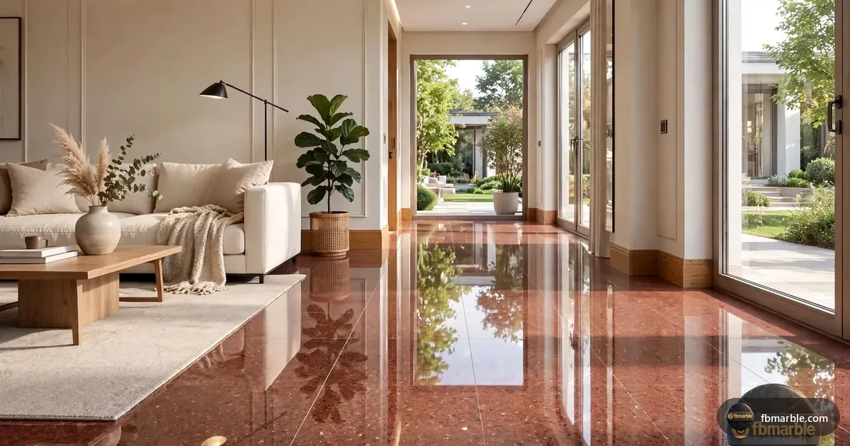 Bou Red Granite slab from FB Marble Lahore, suited to granite bathroom vanity