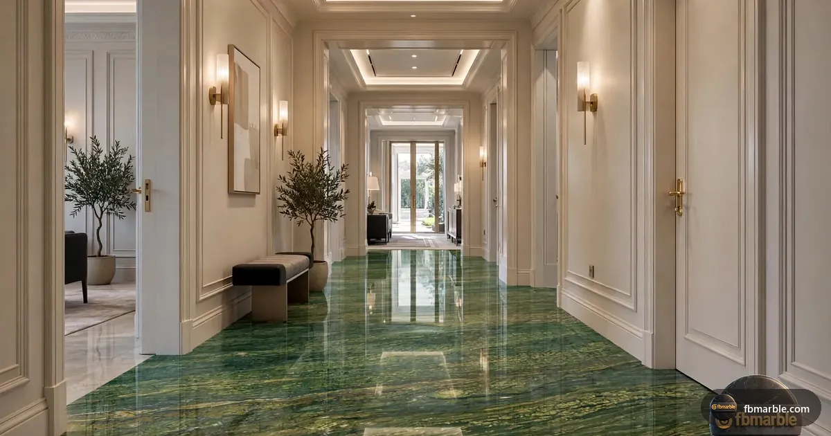 Picasso Green Granite slab from FB Marble Lahore, suited to cultured marble vanity vs granite vanity