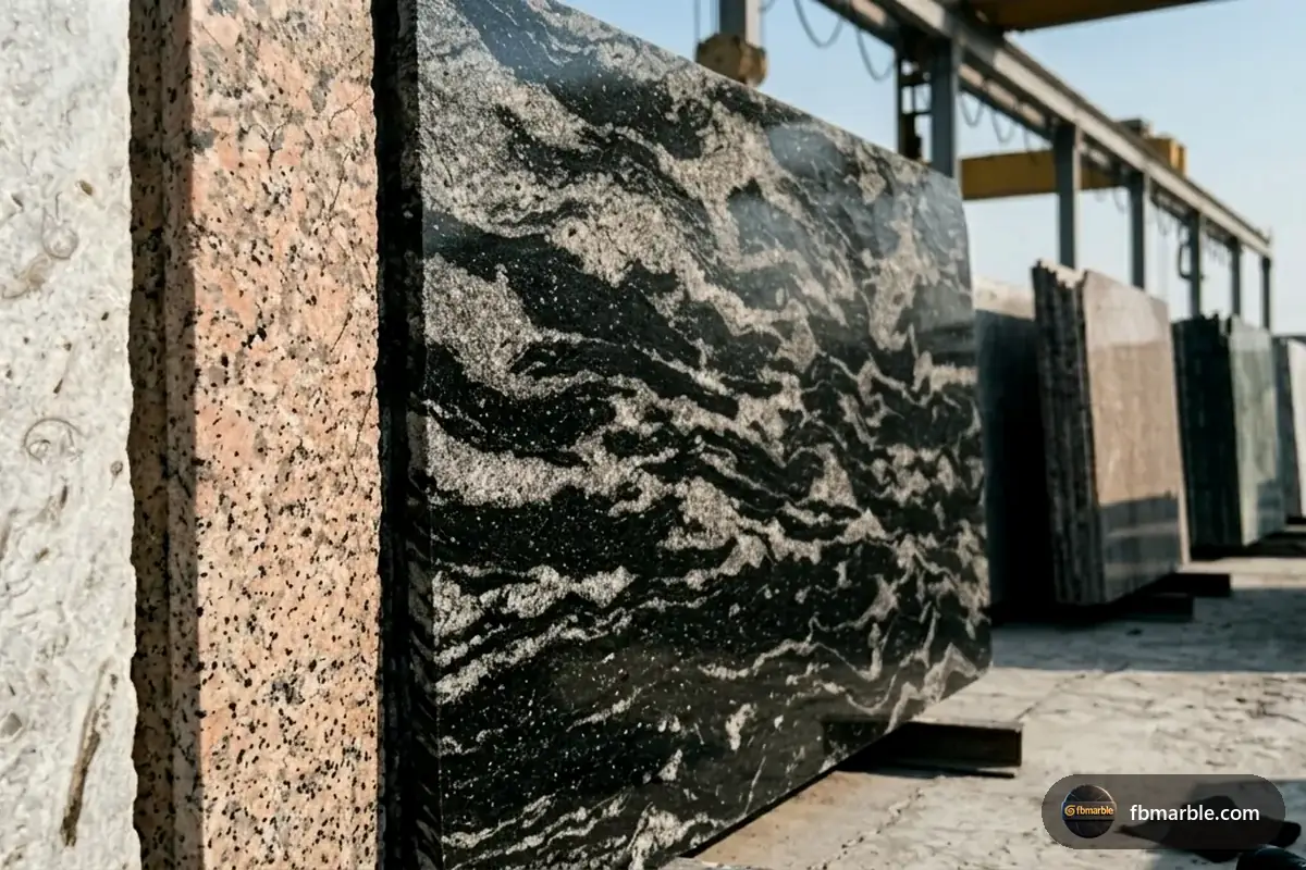 Forest Black Granite Ii slab from FB Marble Lahore, suited to titanium black granite