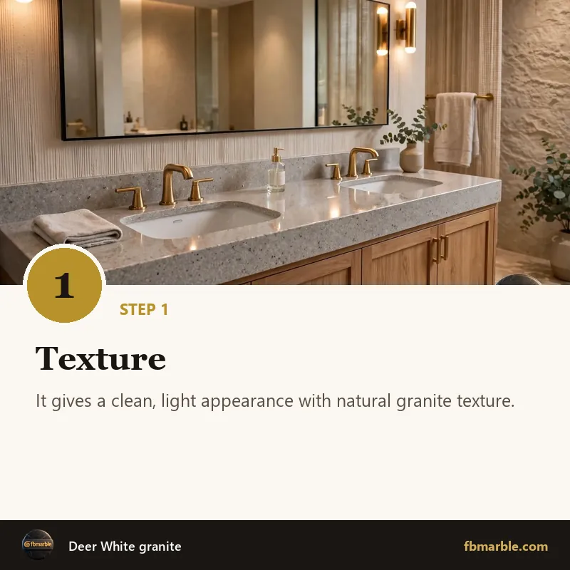Step 1: Texture – Deer White granite