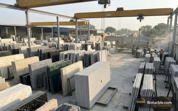 Deer White Granite slab from FB Marble Lahore, suited to deer white granite kitchen