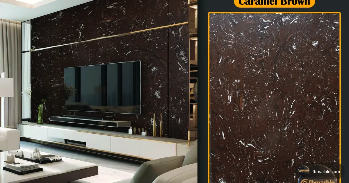 Caramel Brown Quartz slab from FB Marble Lahore, suited to budget-friendly kitchen counter