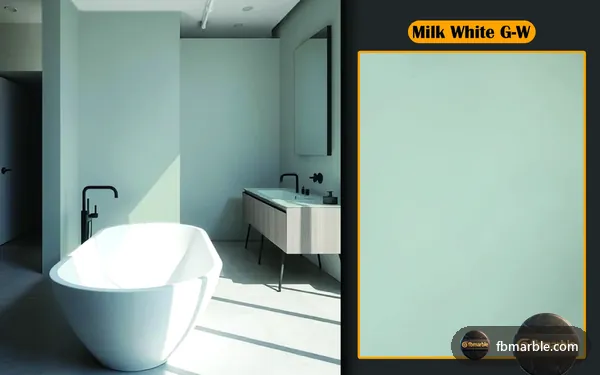 Milk White G W Quartz slab from FB Marble Lahore, suited to modern quartz kitchen with eased edge