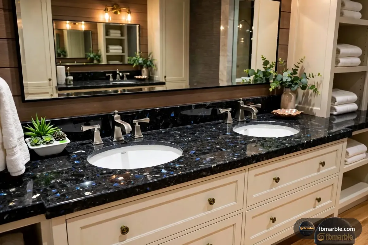Volga Blue Granite slab from FB Marble Lahore, suited to volga blue close-up