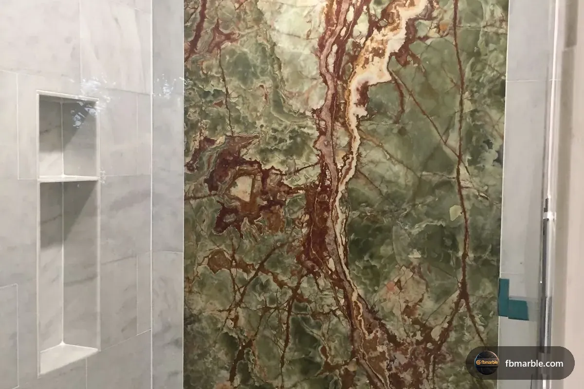 Pakistan Green Onyx slab from FB Marble Lahore, suited to onyx backlit alternative