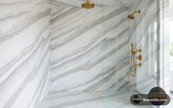 Calacatta Wave Quartz slab from FB Marble Lahore, suited to imported quartz slabs
