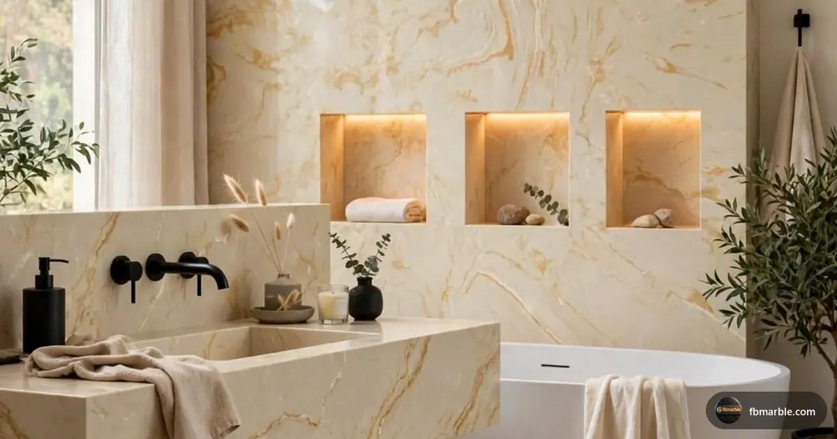 Royal Grey Quartz slab from FB Marble Lahore, suited to kitchen with well-matched cabinets and counters