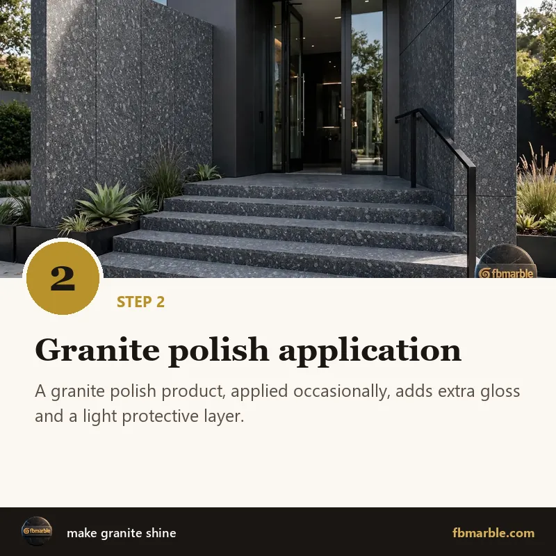 Step 2: Granite polish application – make granite shine