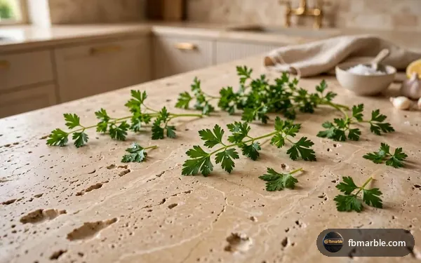 Travertine countertop, natural stone Pakistan