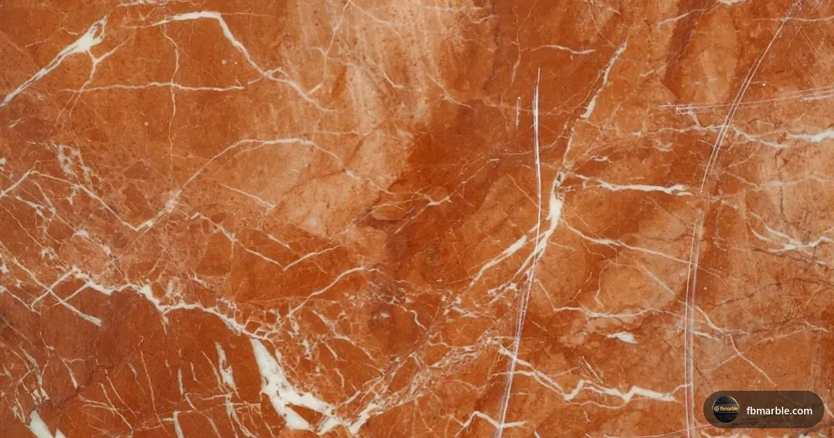 Rosso Verona Marble slab from FB Marble Lahore, suited to marble vanity being installed