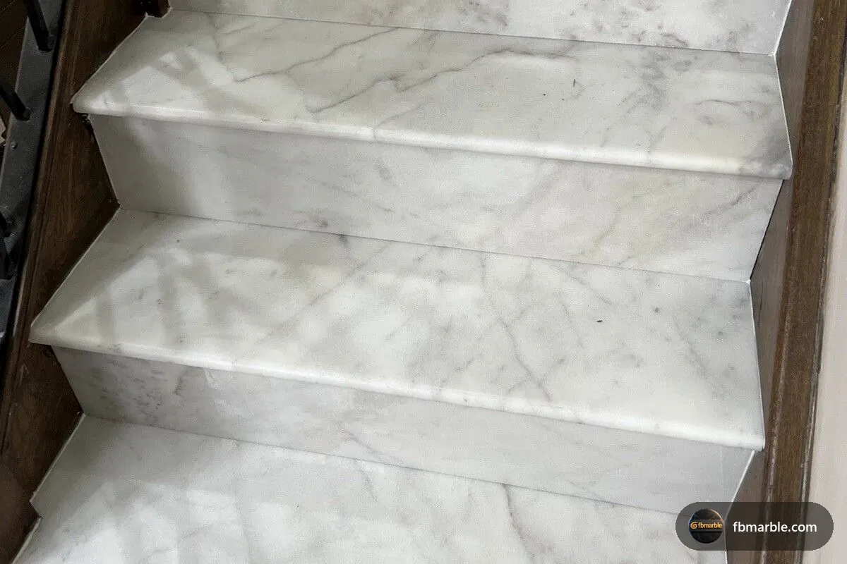 Leopard White Marble slab from FB Marble Lahore, suited to etched marble from lemon