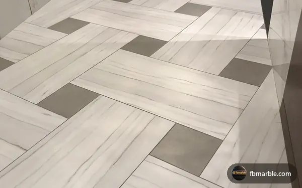 Sunny White Marble slab from FB Marble Lahore, suited to white marble kitchen island