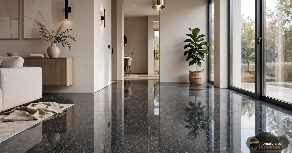 Silver Eye Granite slab from FB Marble Lahore, suited to polishing granite with pad