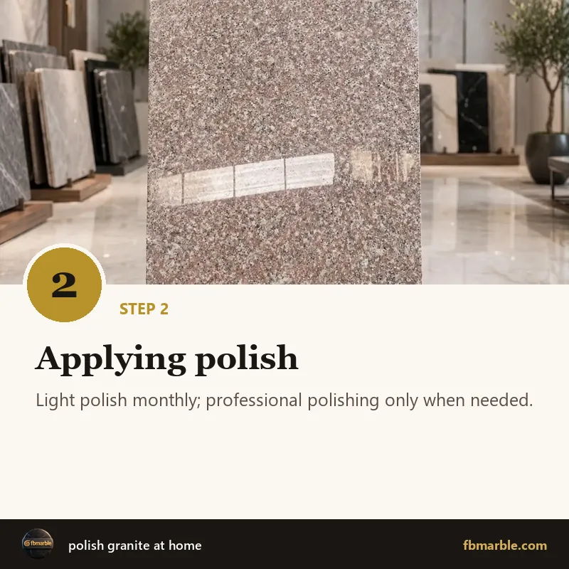 Step 2: Applying polish – polish granite at home