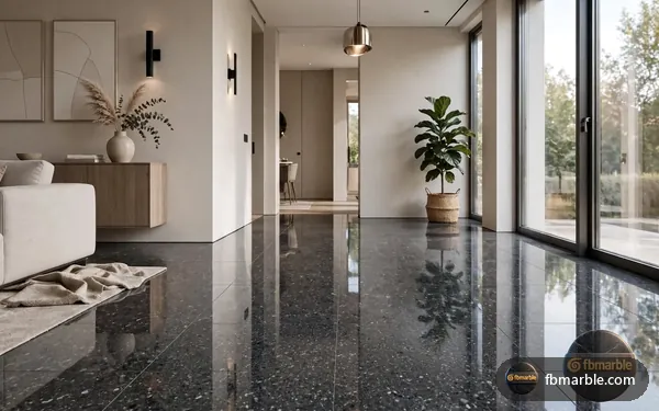 Silver Eye Granite slab from FB Marble Lahore, suited to polishing granite with pad