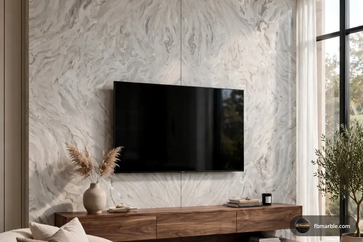 Silver Waves Quartz slab from FB Marble Lahore, suited to quartz countertop kitchen