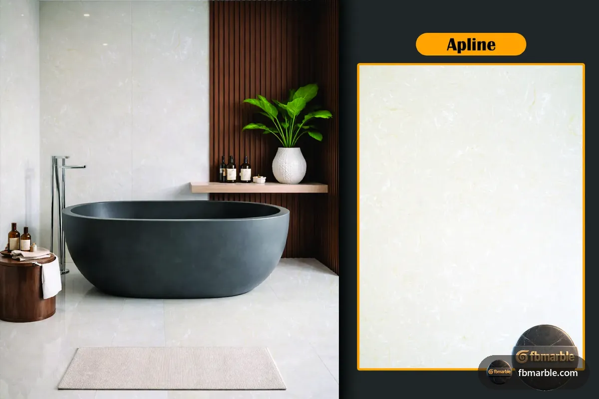 Apline Quartz slab from FB Marble Lahore, suited to veining close-up