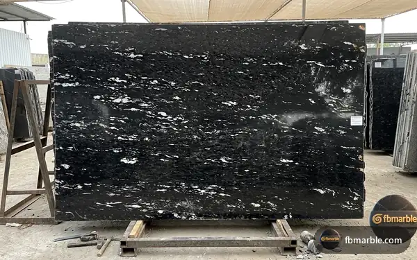Black Juparana Granite slab from FB Marble Lahore, suited to quartz and granite samples tested