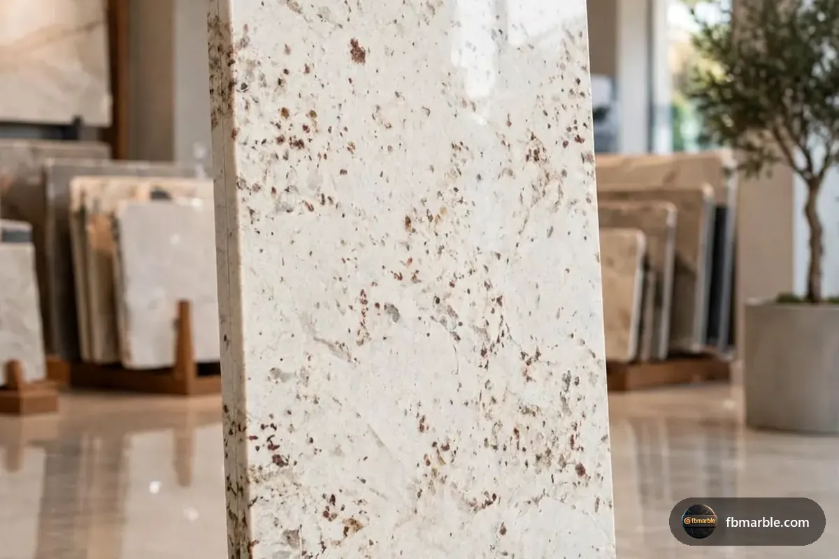 Kashmir Gold Granite slab from FB Marble Lahore, suited to finished granite uses