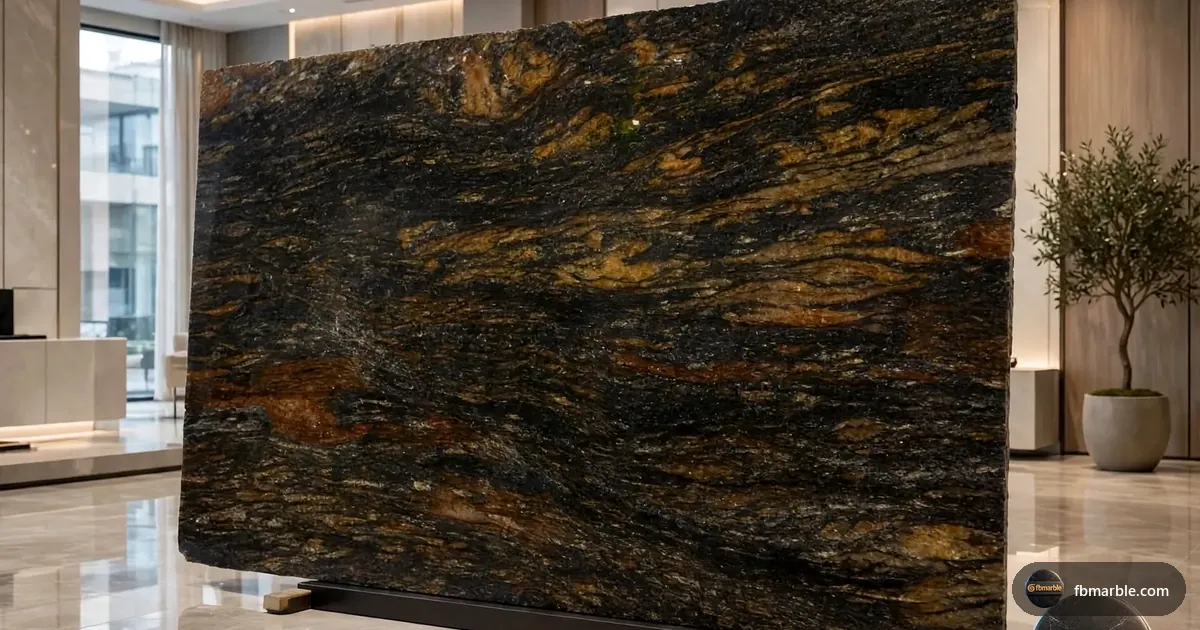 Cosmo Granite slab from FB Marble Lahore, suited to hard water deposits around granite sink