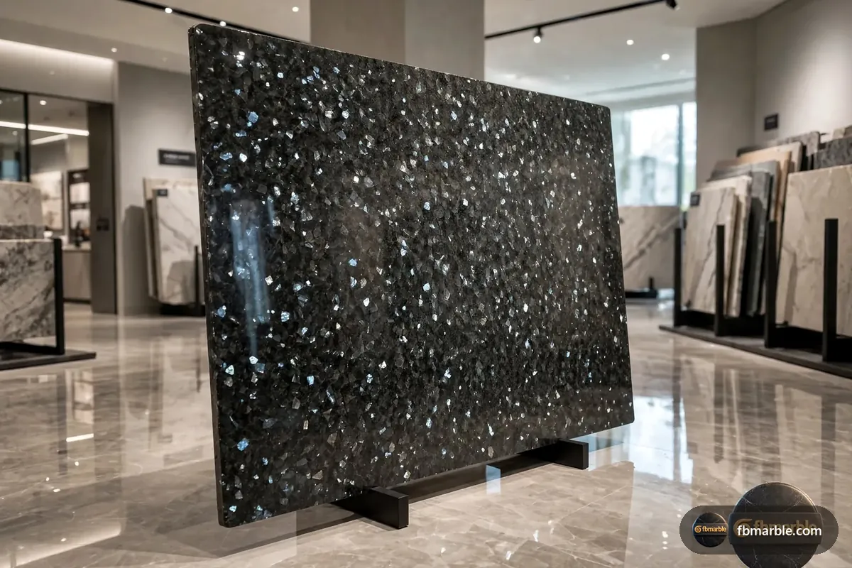 Emerald Pearl Granite slab from FB Marble Lahore, suited to removal of old granite
