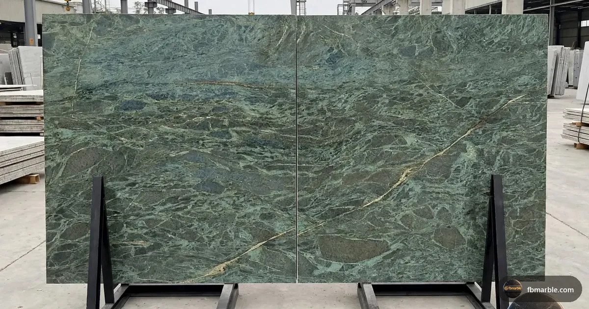 Verde Fantastico Granite slab from FB Marble Lahore, suited to stainless steel undermount sink in granite