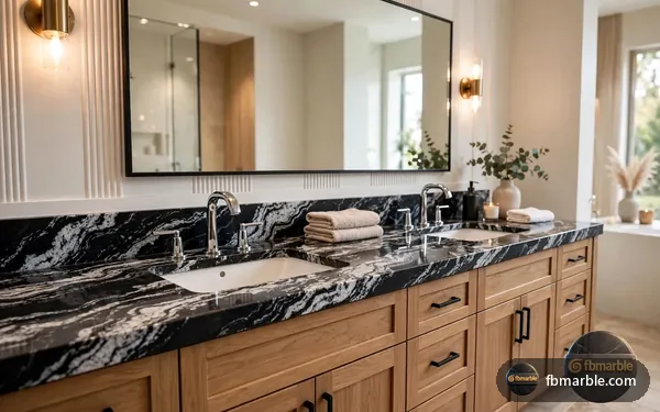 Forest Black Granite slab from FB Marble Lahore, suited to solid surface counter vs granite counter