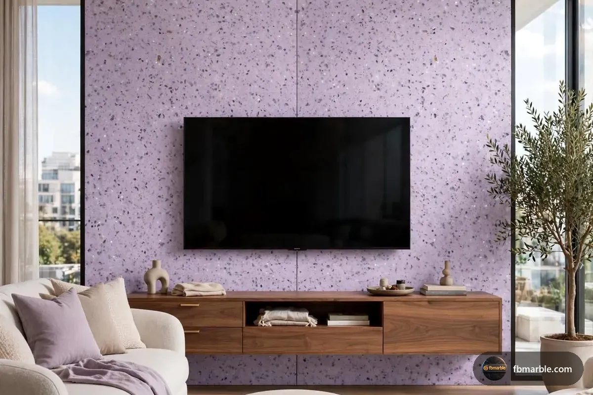 Dream Pink Quartz slab from FB Marble Lahore, suited to support brackets under overhang