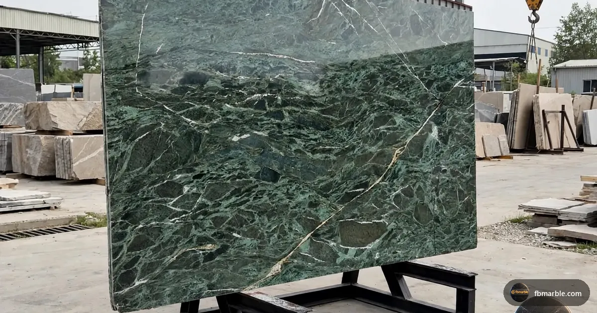 Verde Fantastico Granite slab from FB Marble Lahore, suited to granite full-height backsplash