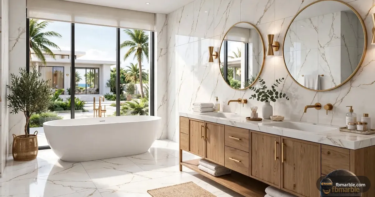 Abu Dhabi White Porcelain slab from FB Marble Lahore, suited to white cabinets with five countertop options