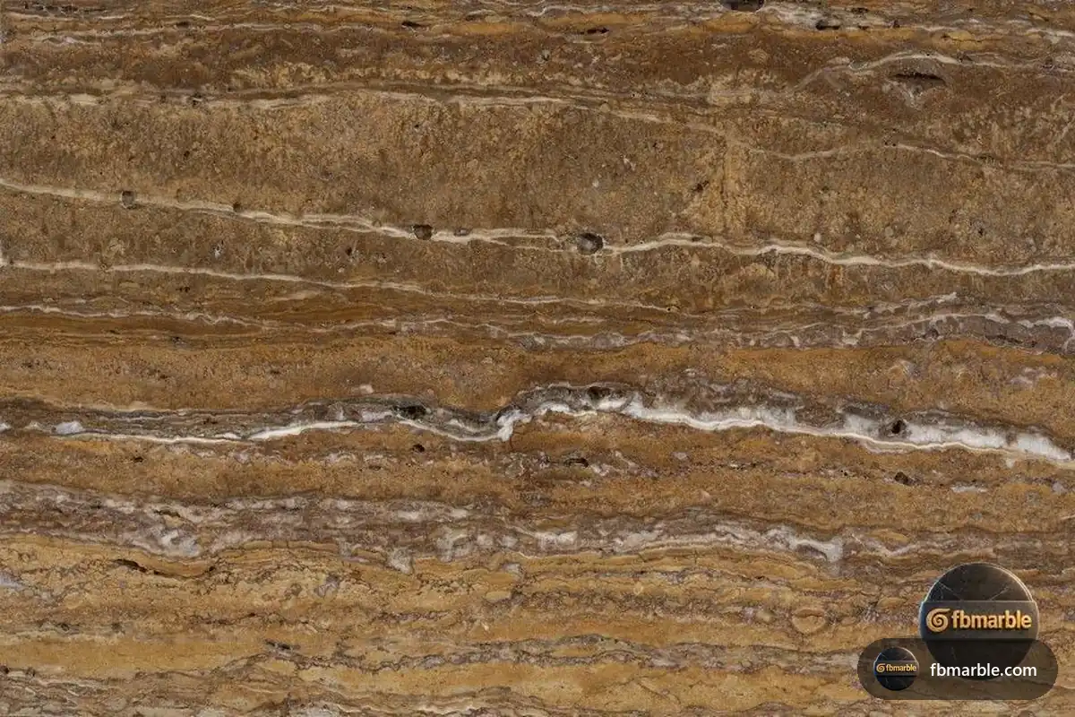 Silver Gold Travertine slab from FB Marble Lahore, suited to travertine slab