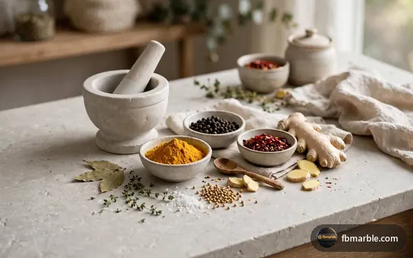 Limestone kitchen countertop, Pakistan
