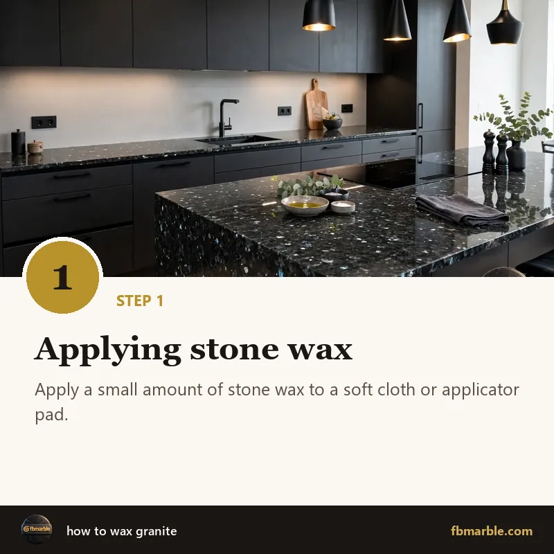 Step 1: Applying stone wax – how to wax granite