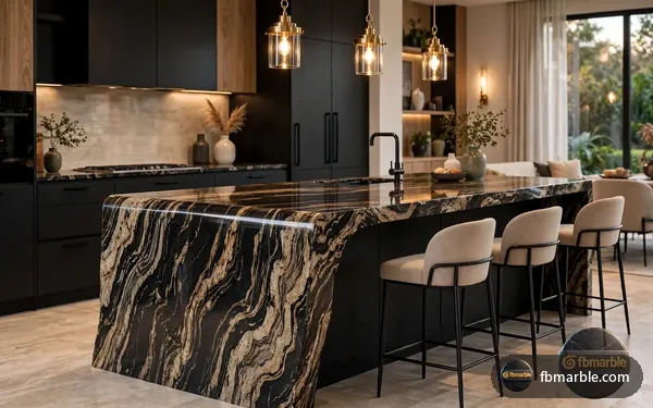 Golden Juparana Granite slab from FB Marble Lahore, suited to waxed glossy granite counter