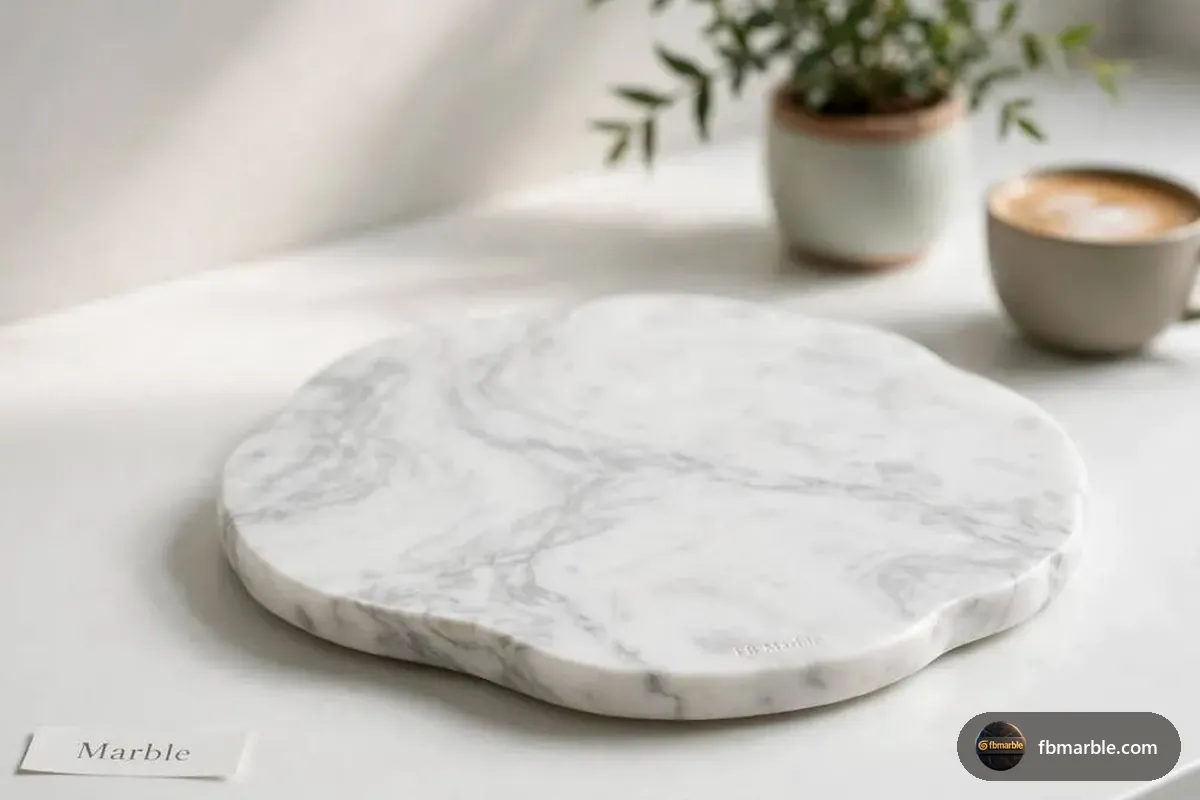 Premium marble slab countertop and trivet, Pakistan