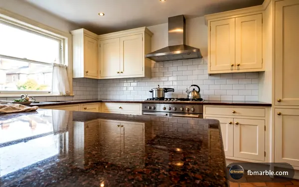 Classic kitchen with Tan Brown granite counters
