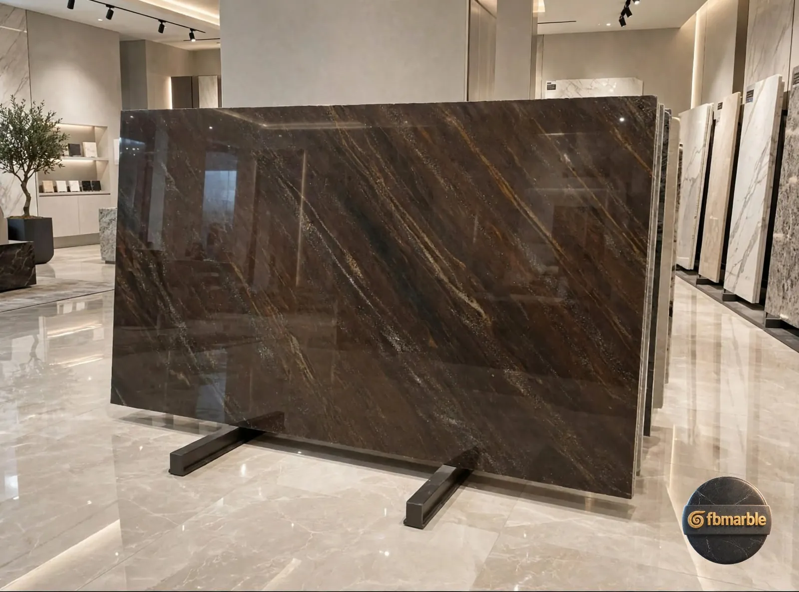 Brown Wave Granite photo 4 – Brazilian granite with flowing brown, cream and black waves