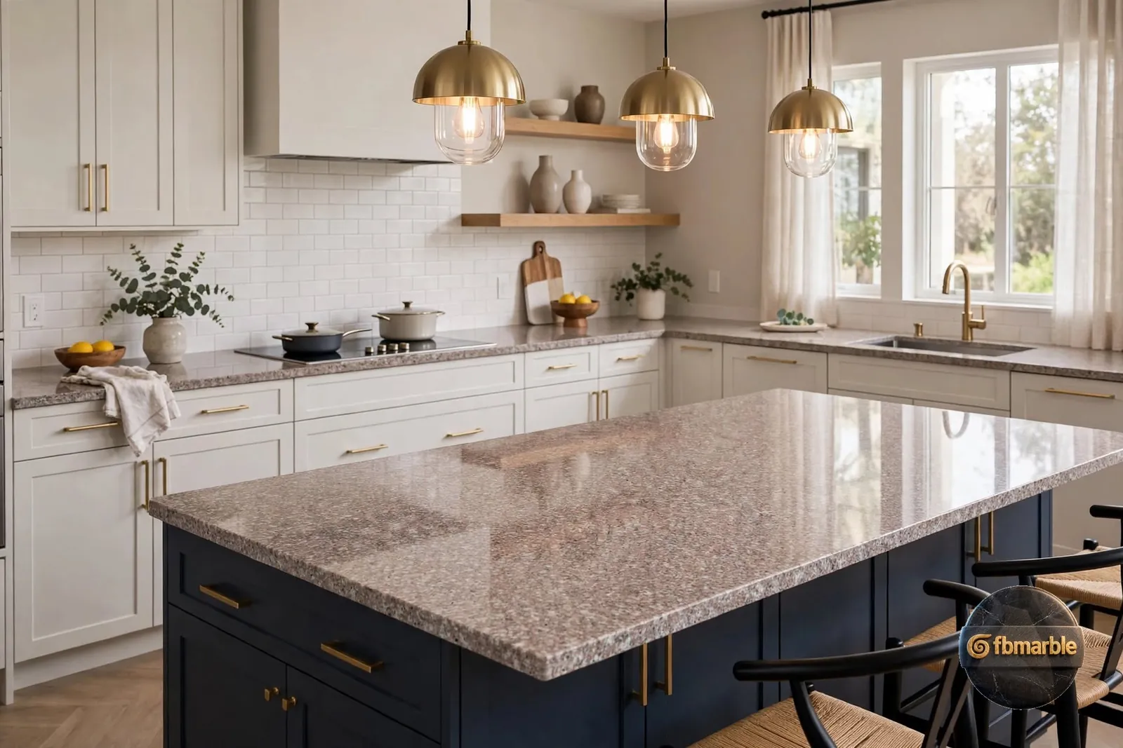 Cherry Pink Granite photo 3 – rosy-pink granite with grey and black inclusions