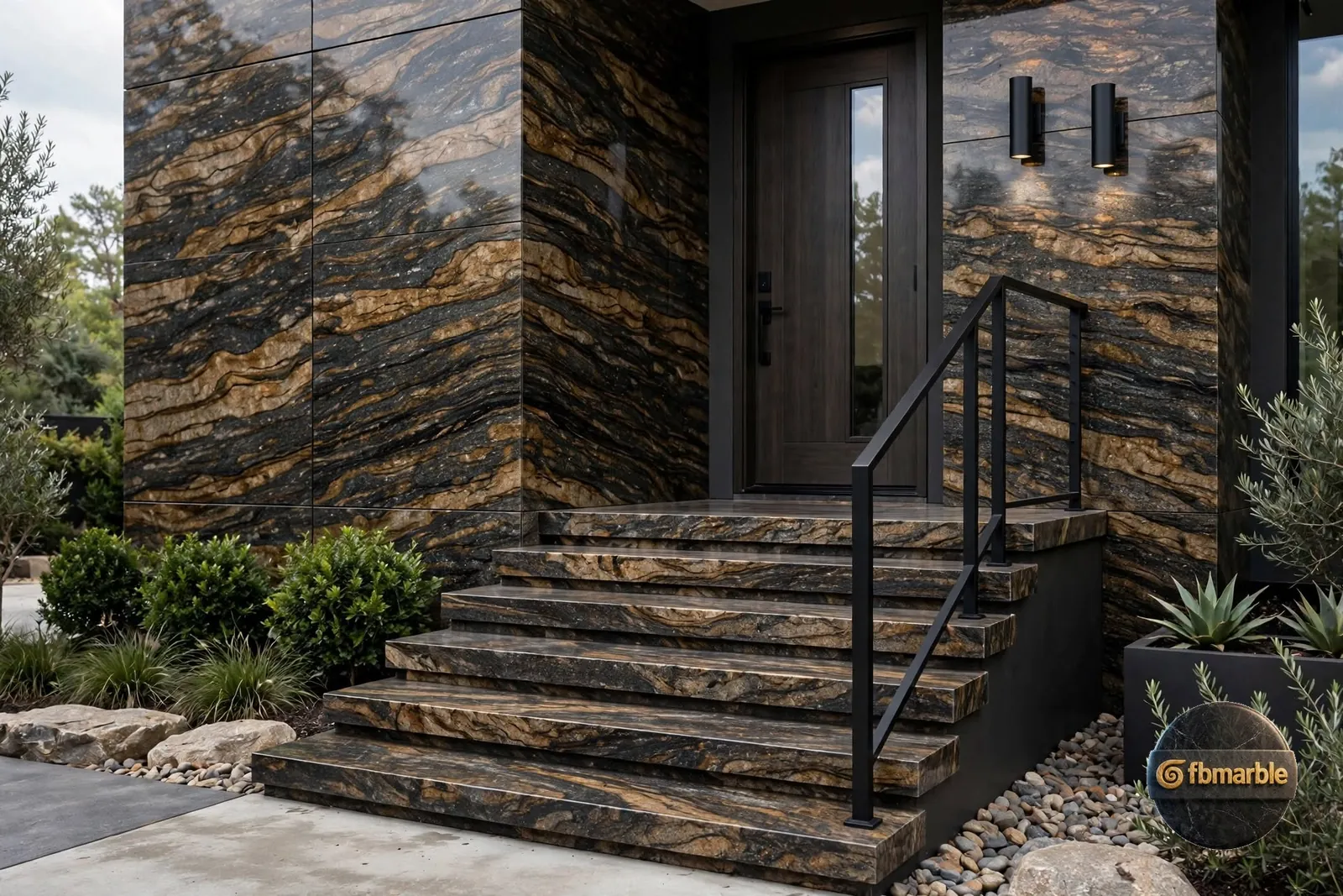 Cosmo Granite photo 4 – black granite with grey and silver swirls