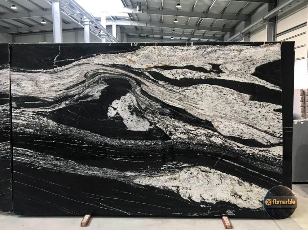 Cosmo Wave Granite photo 3 – black and grey Brazilian granite with silver wave movement