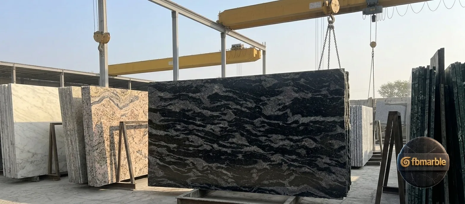 Forest Black Granite II photo 3 β deep black granite with subtle dark-green undertone