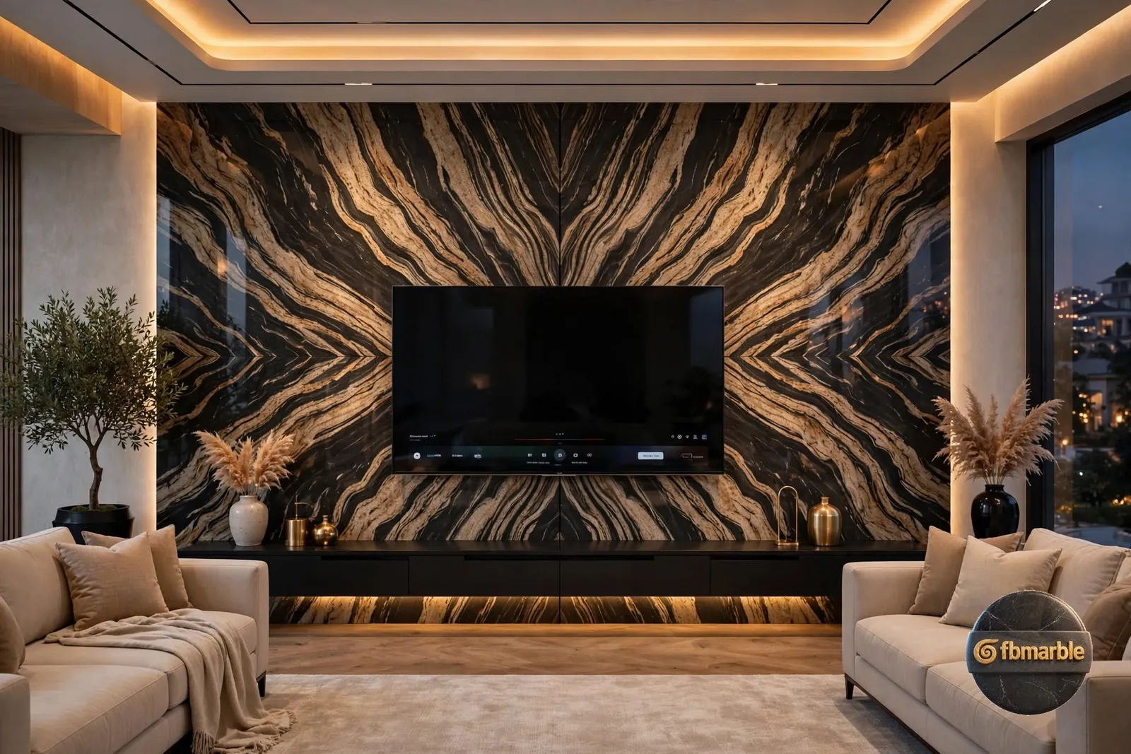Golden Juparana Granite photo 2 – golden granite with flowing wave patterns